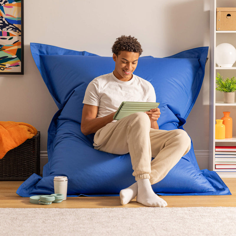 Bazaar Bag® Indoor-Outdoor Giant Bean Bag - Blue