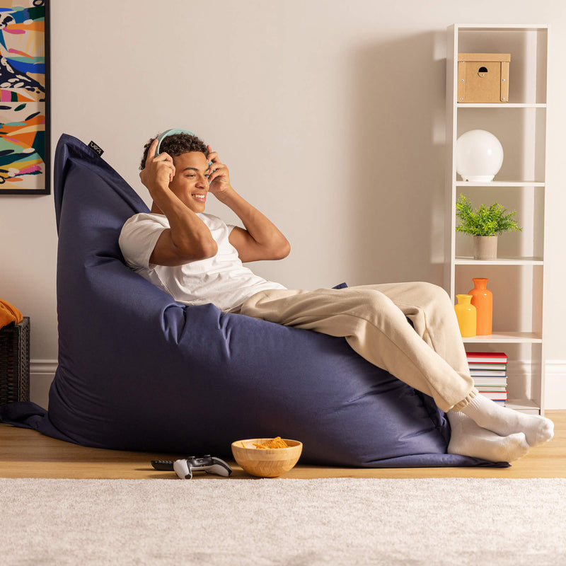 Bazaar Bag® Indoor-Outdoor Giant Bean Bag - Navy Blue
