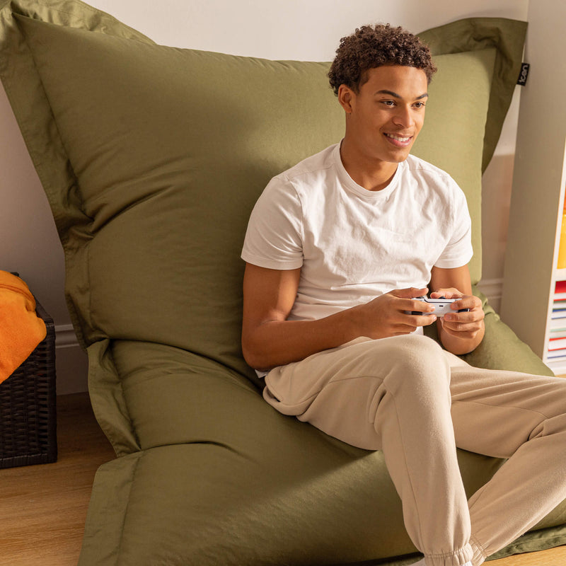 Bazaar Bag® Indoor-Outdoor Giant Bean Bag - Khaki Green