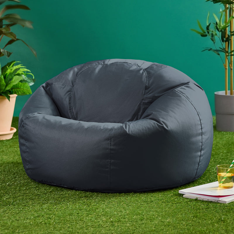 Kingston Water-Resistant Classic Bean Bag - Charcoal Grey
