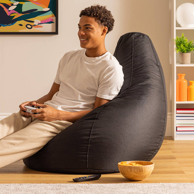 Dalton Recliner Indoor-Outdoor Gaming Bean Bag - Black