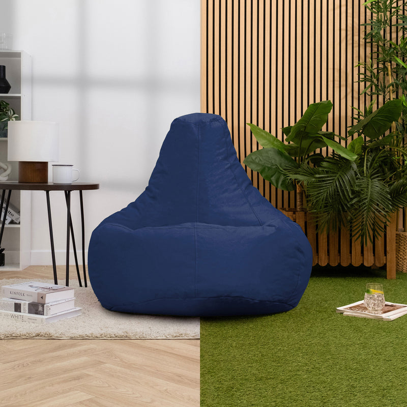 Dalton Recliner Indoor-Outdoor Gaming Bean Bag - Navy Blue