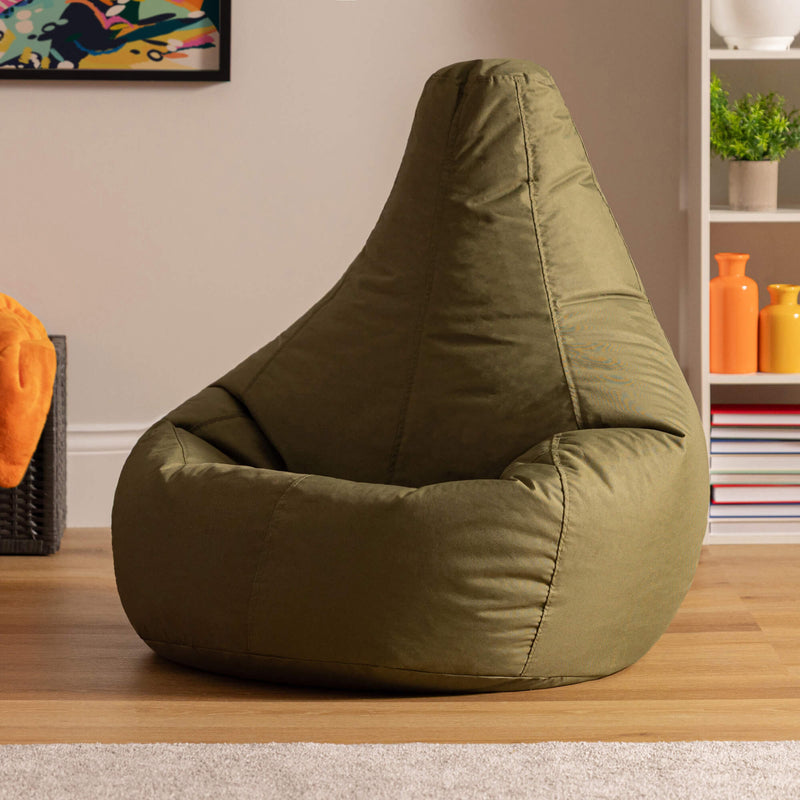 Dalton Recliner Indoor-Outdoor Gaming Bean Bag - Khaki Green