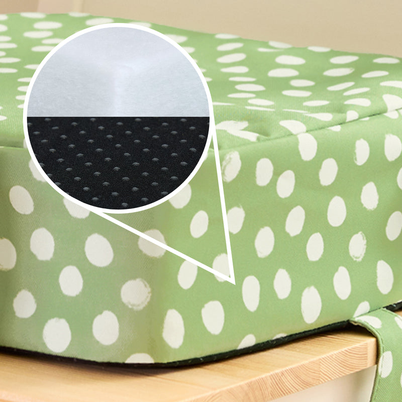 Kids Printed Booster Seat - Spots Sage Green