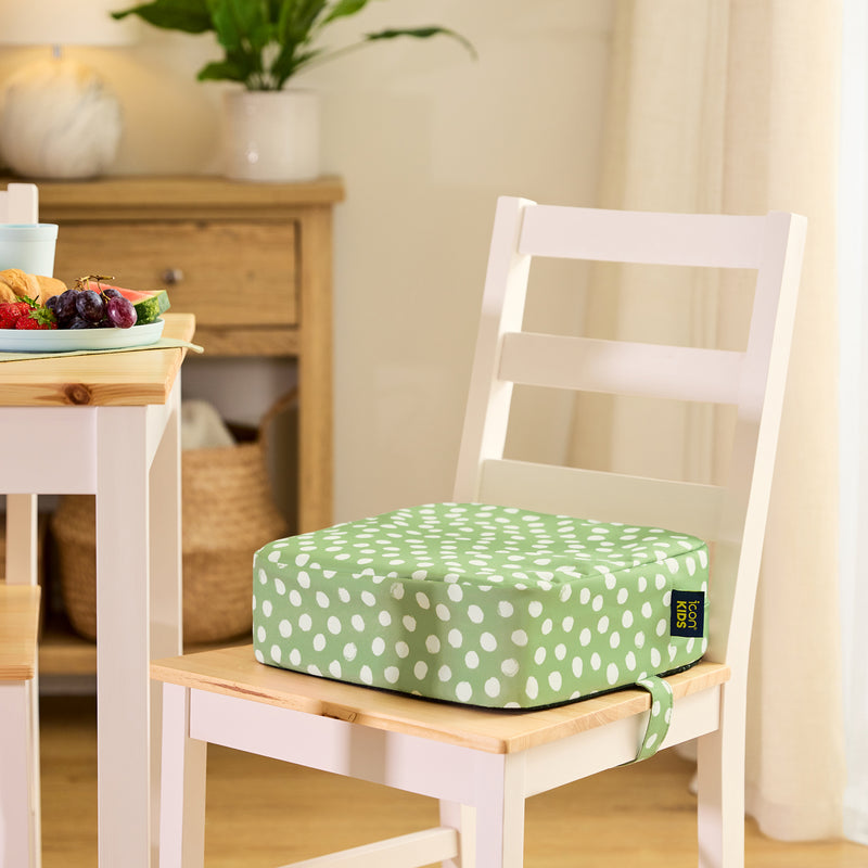 Kids Printed Booster Seat - Spots Sage Green