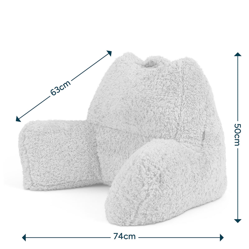 Teddy Fleece Support Pillow - Grey