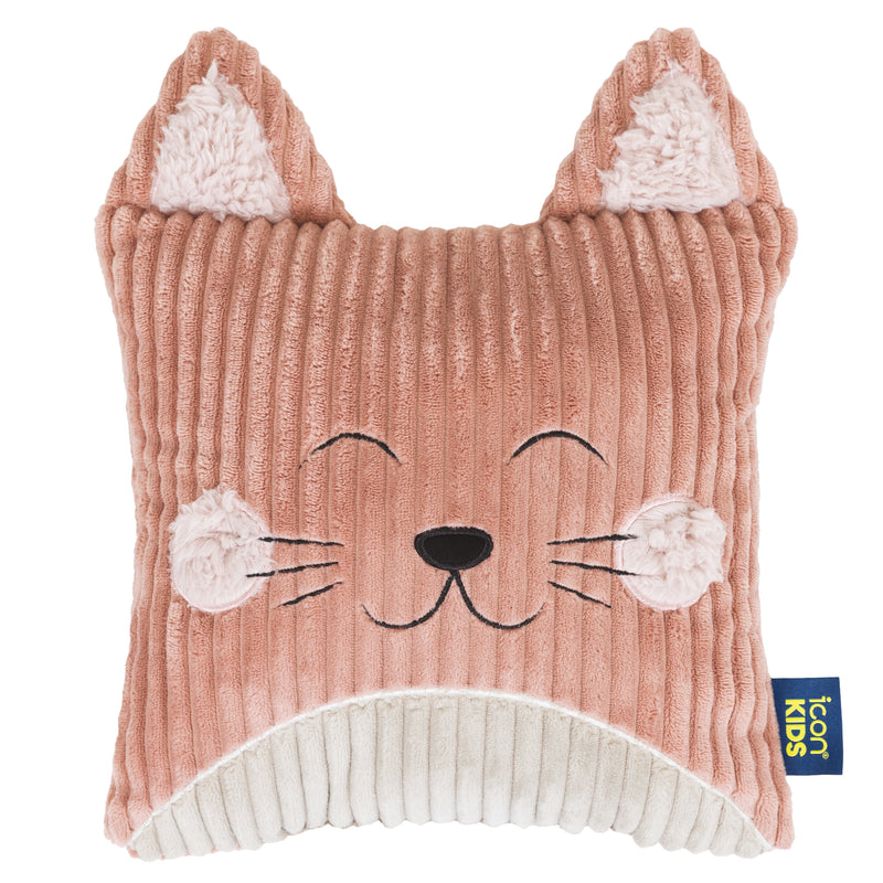 Kids Cleo Cat Cord Cushion - Dawn Pink