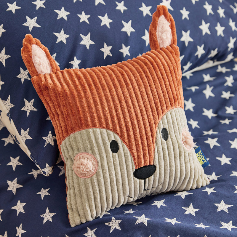 Kids Freddie Fox Cord Cushion - Terracotta