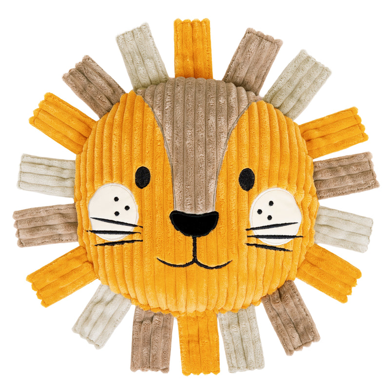 Kids Leo Lion Cord Cushion - Ochre