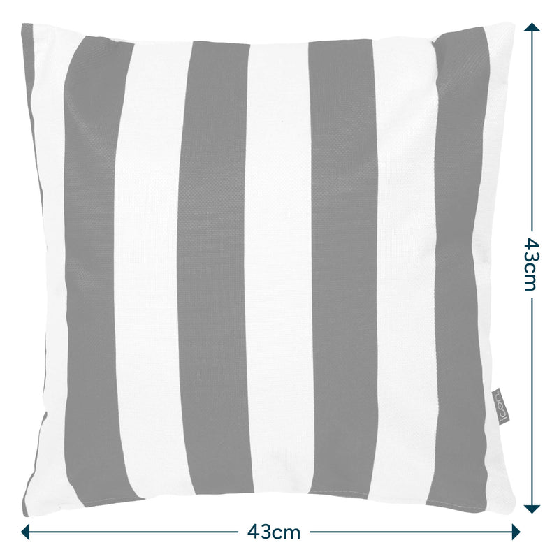 Stripe Indoor-Outdoor Cushion - Black