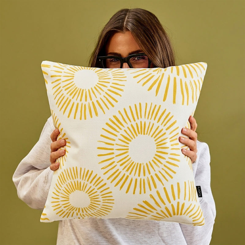 Golden Sun Indoor-Outdoor Cushion - Yellow