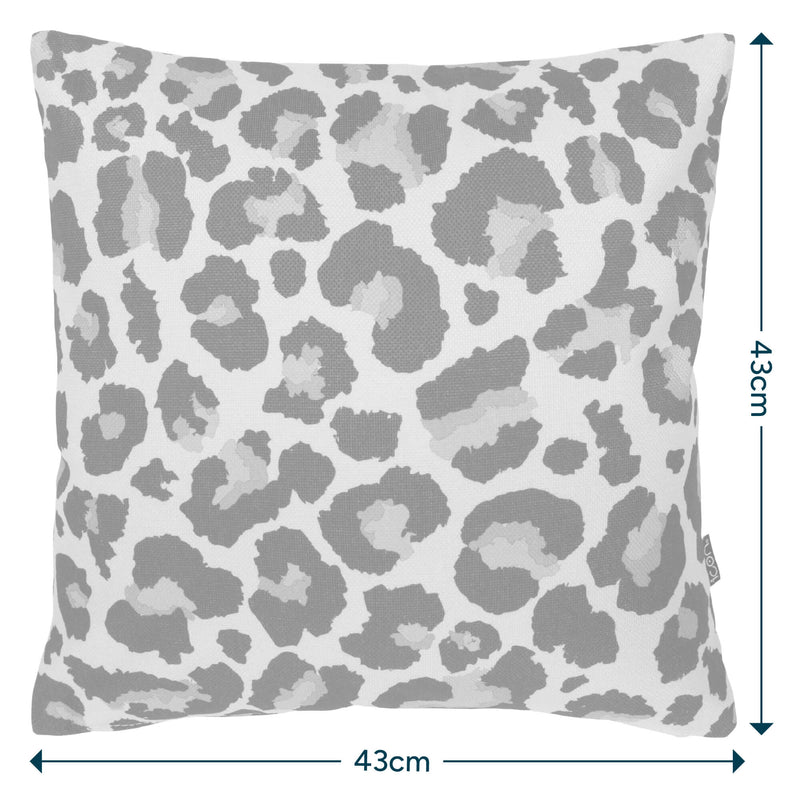 Leopard Print Indoor-Outdoor Cushion - Multicolour