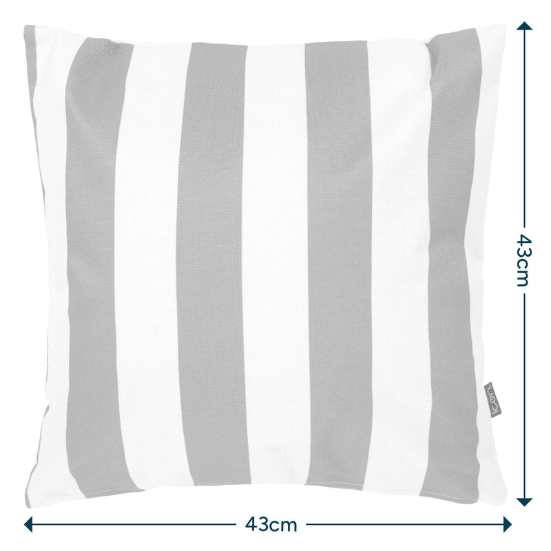 Stripe Indoor-Outdoor Cushion - Terracotta Orange