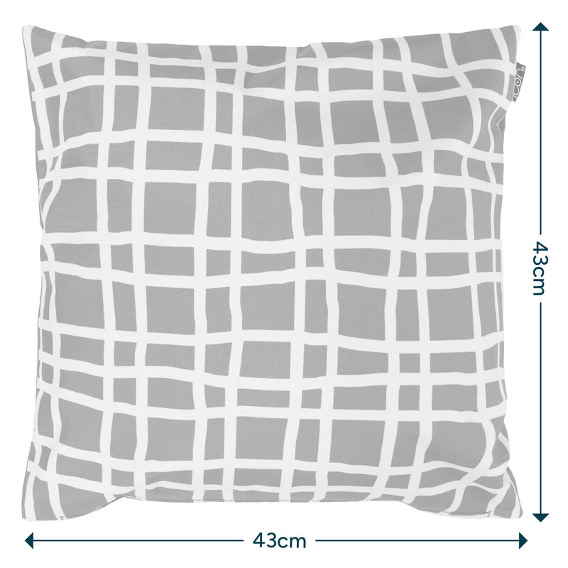 Abstract Print Indoor-Outdoor Cushion - Brown