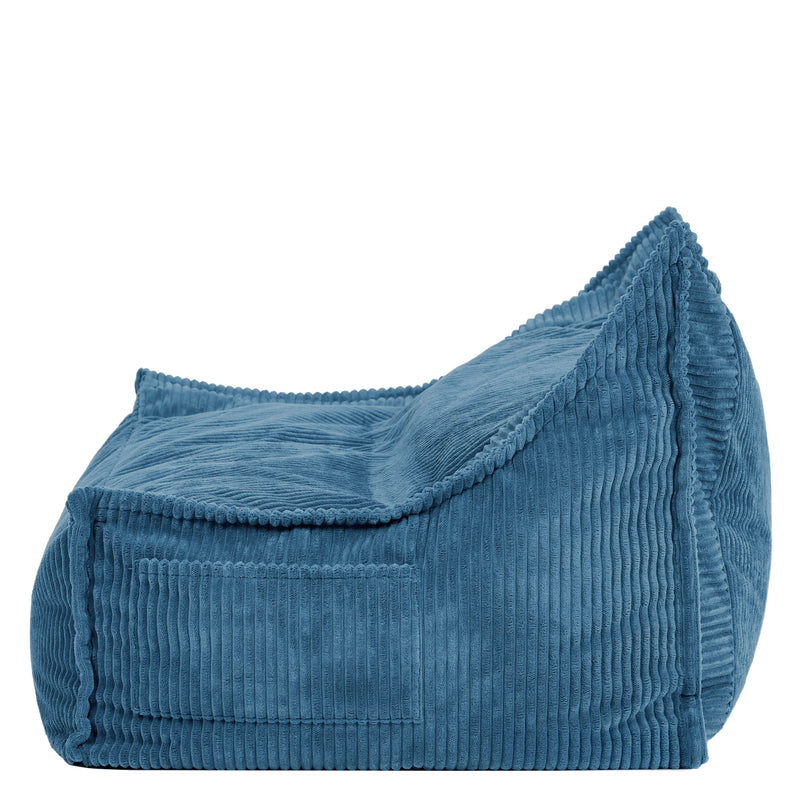 Kids Francesco Cord Bean Bag Sofa - Denim Blue