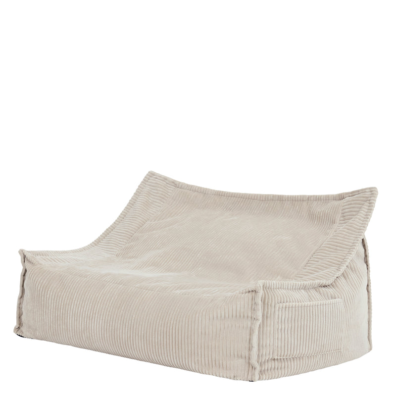 Kids Francesco Cord Bean Bag Sofa - Stone