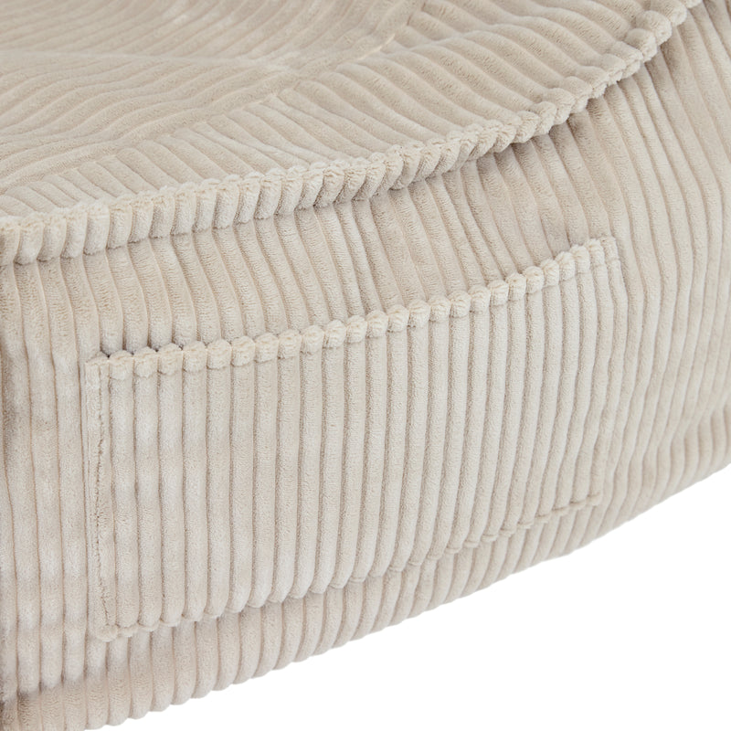 Kids Francesco Cord Bean Bag Sofa - Stone