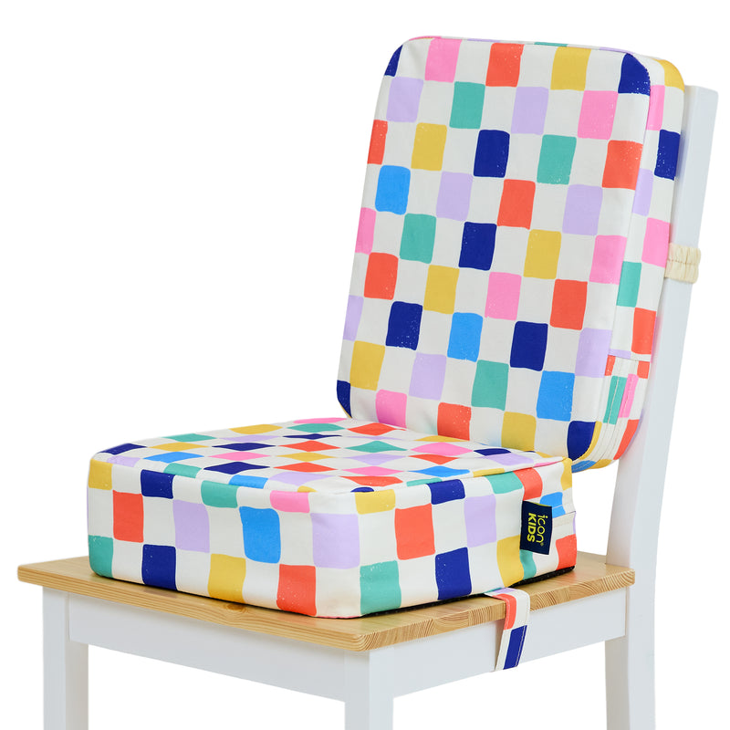 Kids Printed High Back Booster Seat - Checkered Print