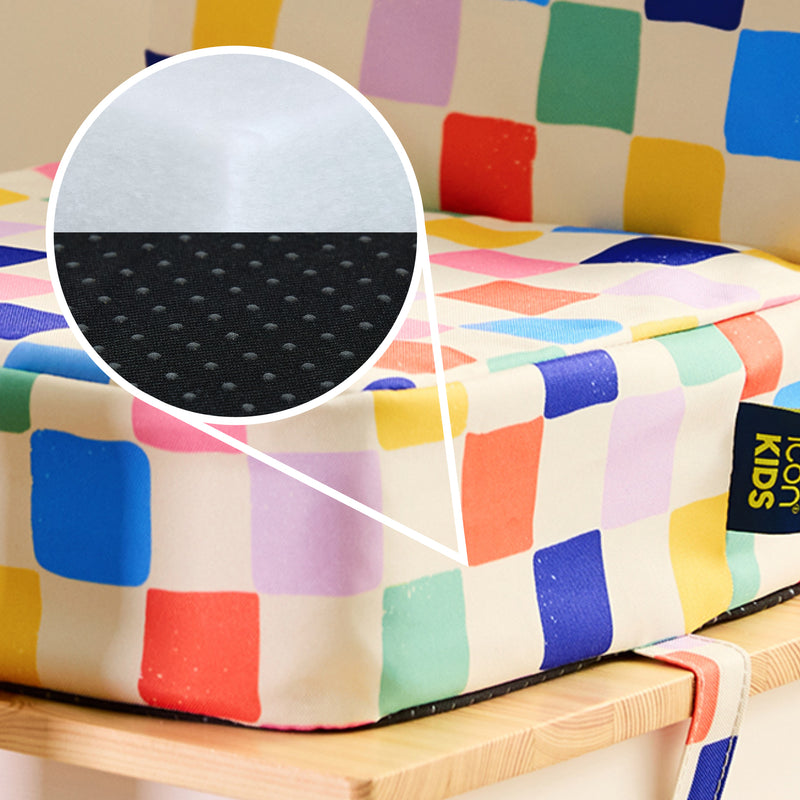 Kids Printed High Back Booster Seat - Checkered Print