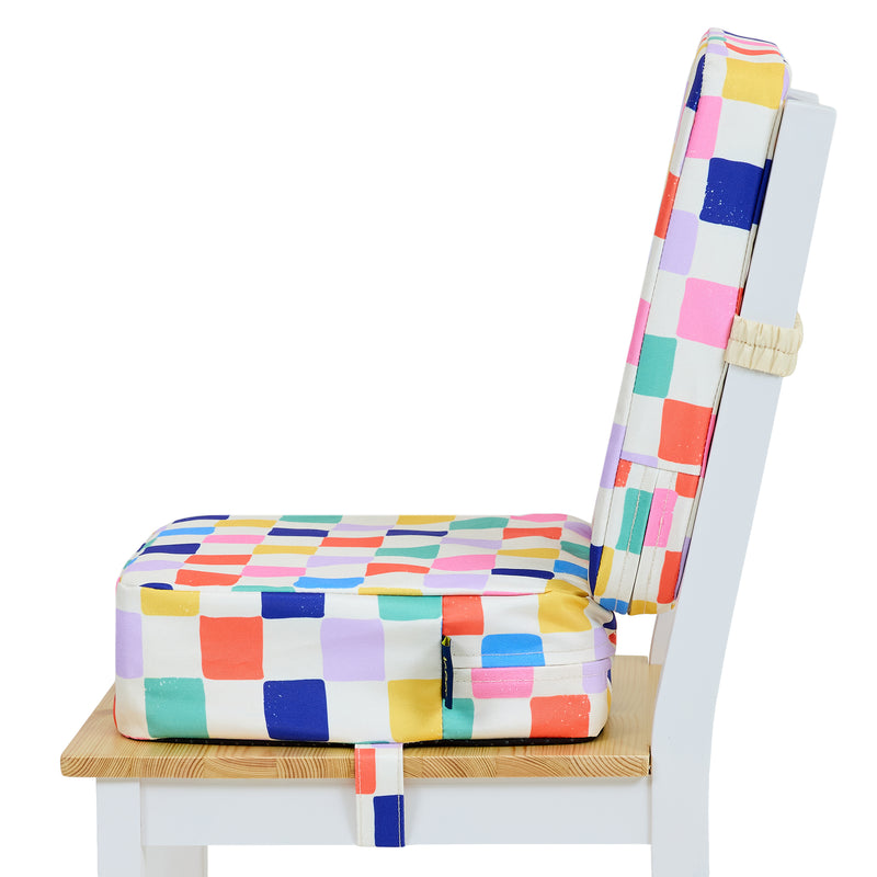 Kids Printed High Back Booster Seat - Checkered Print