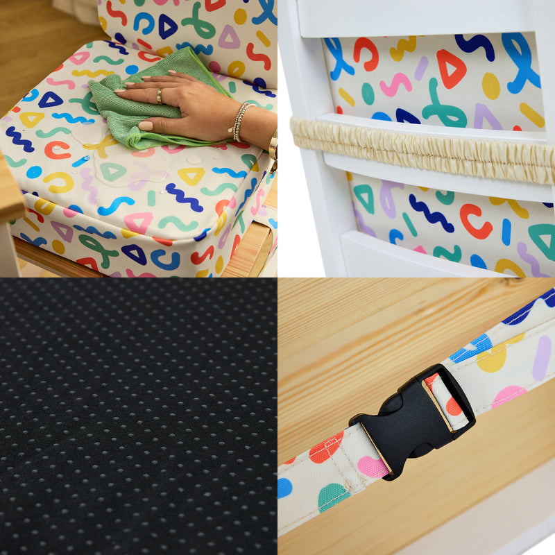Kids Printed High Back Booster Seat - Confetti Print