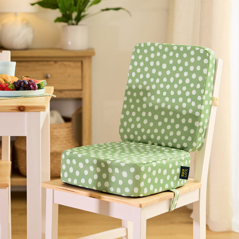 Kids Printed High Back Booster Seat - Spots Sage Green