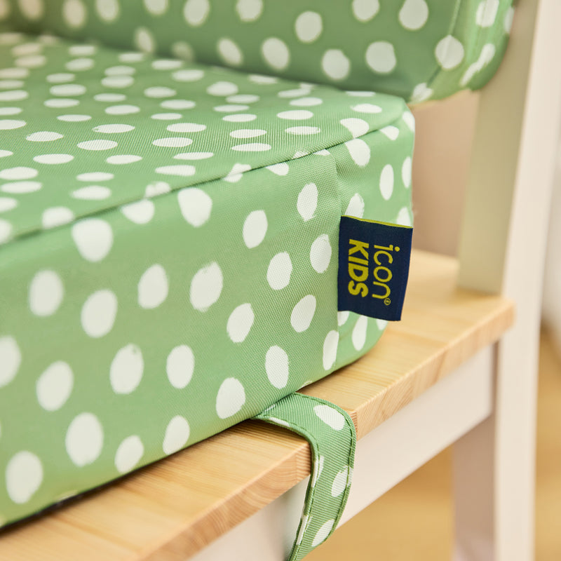 Kids Printed High Back Booster Seat - Spots Sage Green