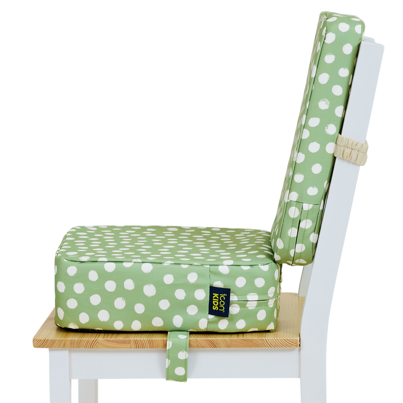 Kids Printed High Back Booster Seat - Spots Sage Green