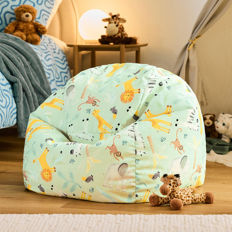 Kids Kingston Muted Safari Print Classic Bean Bag