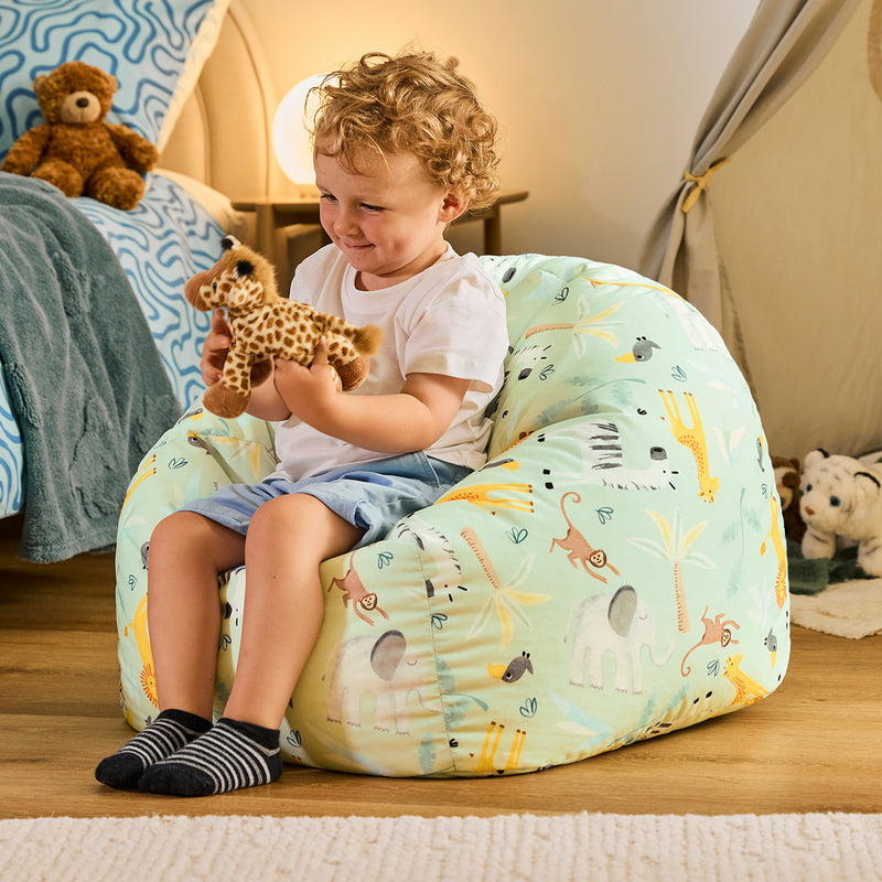 Kids Kingston Muted Safari Print Classic Bean Bag