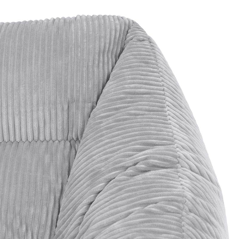 Natalia Cord Armchair Bean Bag - Grey