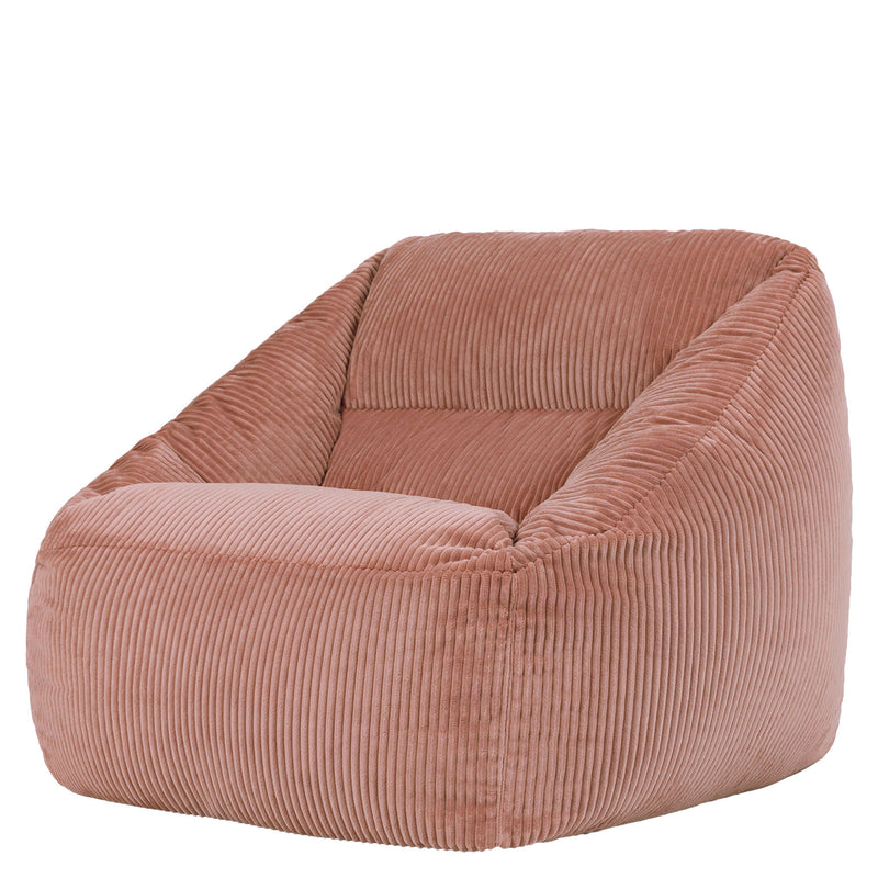 Natalia Cord Armchair Bean Bag - Pink