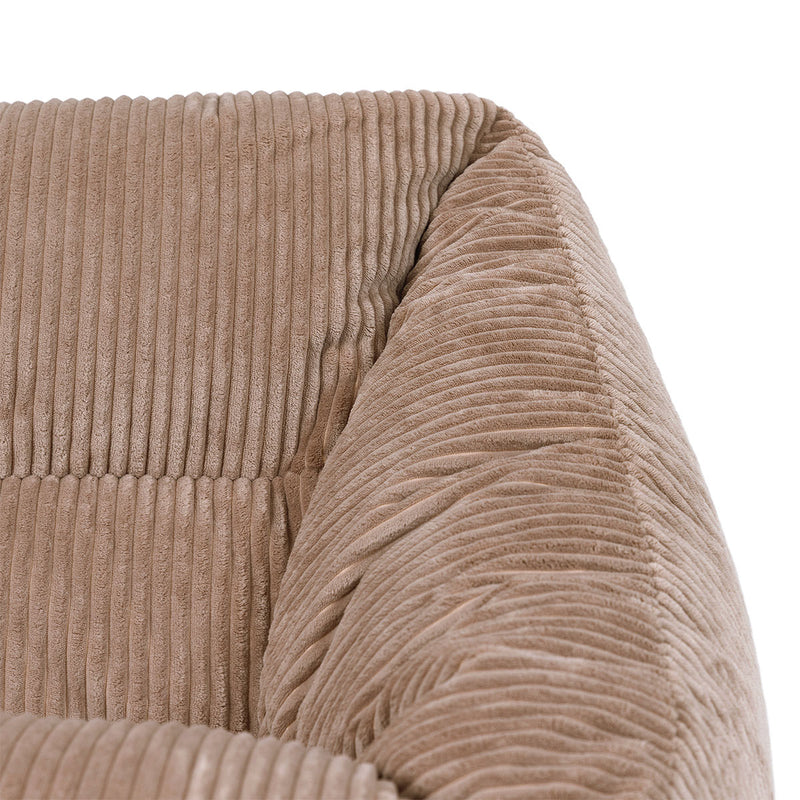 Natalia Cord Armchair Bean Bag - Mocha Brown