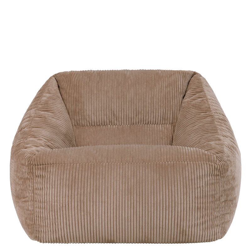 Natalia Cord Armchair Bean Bag - Mocha Brown