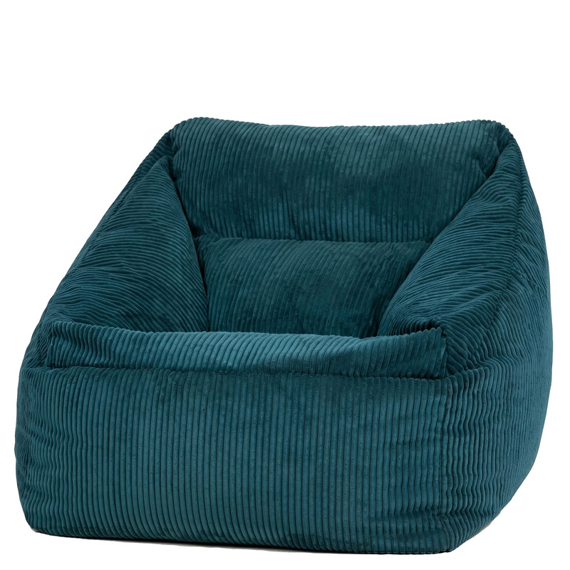 Natalia Cord Armchair Bean Bag - Teal