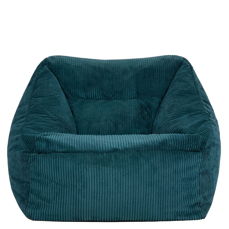 Natalia Cord Armchair Bean Bag - Teal