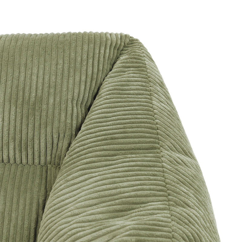 Natalia Cord Armchair Bean Bag - Green