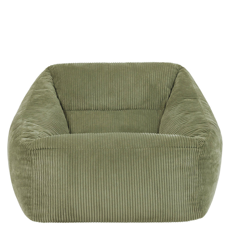 Natalia Cord Armchair Bean Bag - Green
