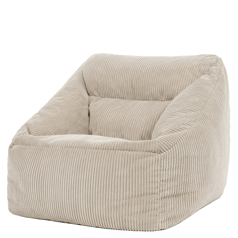 Natalia Cord Armchair Bean Bag - Natural