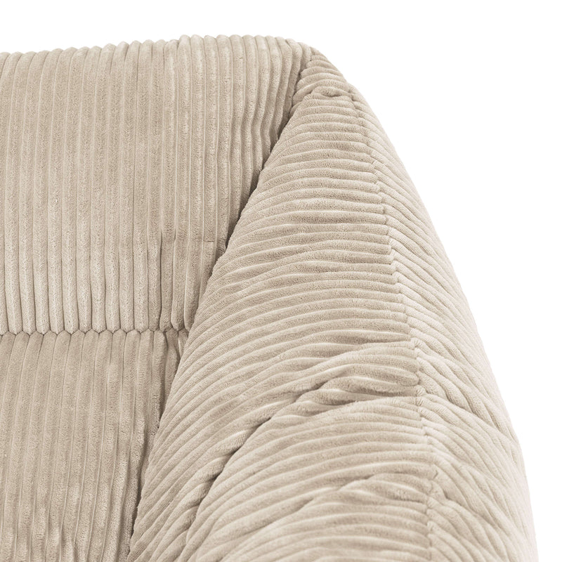 Natalia Cord Armchair Bean Bag - Natural