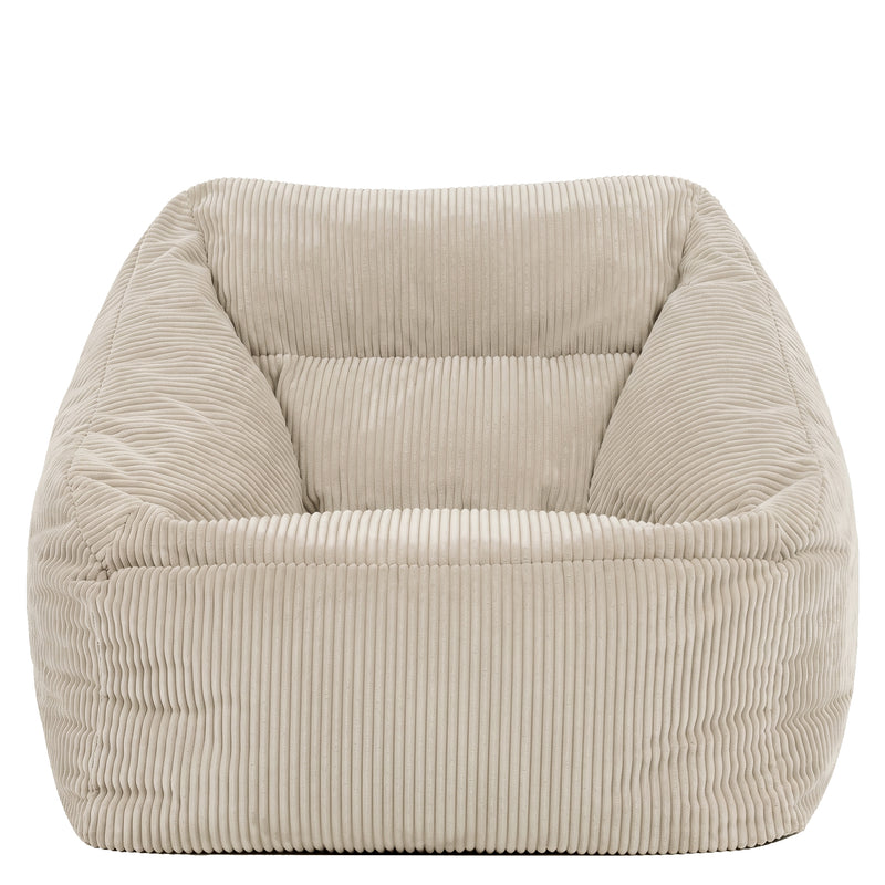 Natalia Cord Armchair Bean Bag - Natural