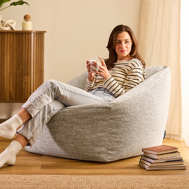 Natalia Woven Armchair Bean Bag - Natural