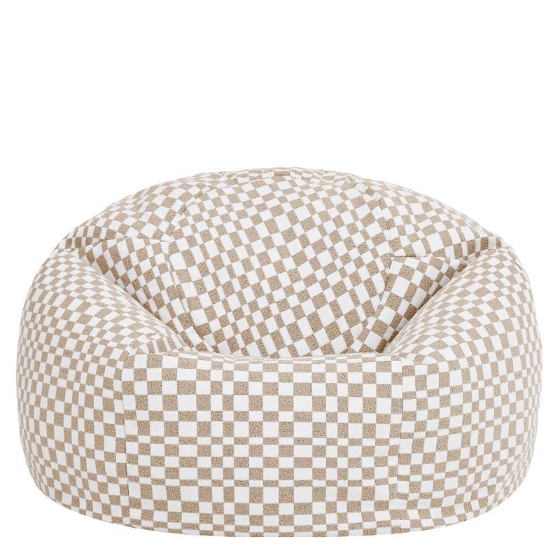Kingston Checkerboard Classic Bean Bag - Natural