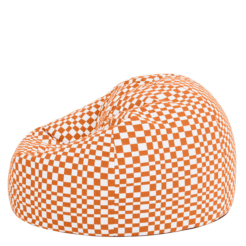 Kingston Checkerboard Classic Bean Bag - Orange
