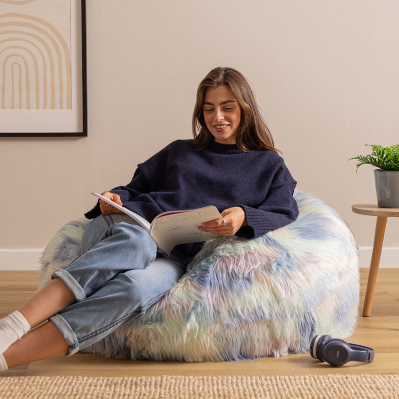 Unicorn Faux Fur Bean Bag