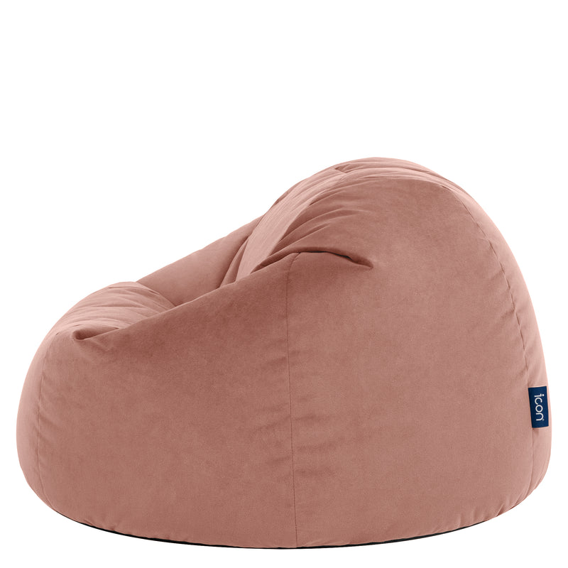 Kingston Velvet Classic Bean Bag Chair - Dawn Pink