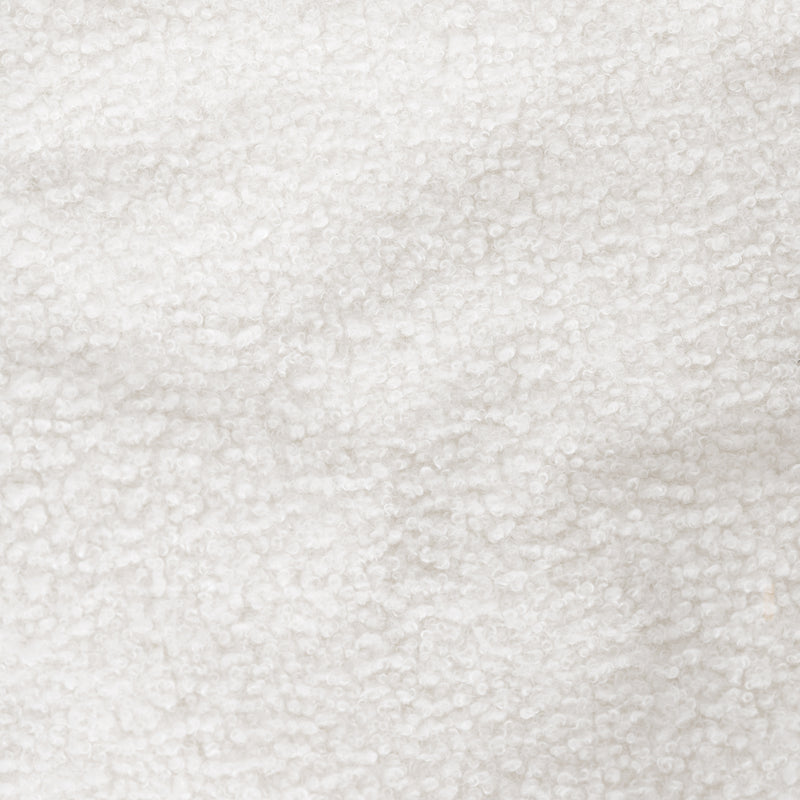 Milano Bouclé Round Footstool Bean Bag - Ivory