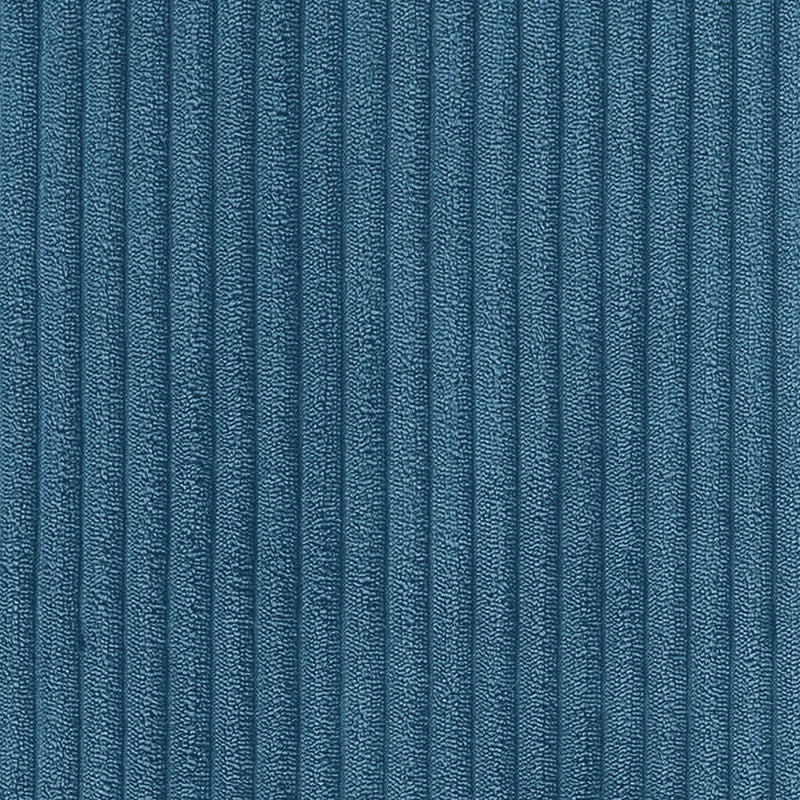 Amara Corduroy Square Footstool - Denim Blue