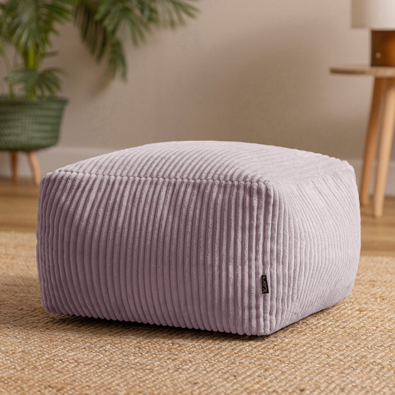 Amara Cord Square Footstool - Lavender