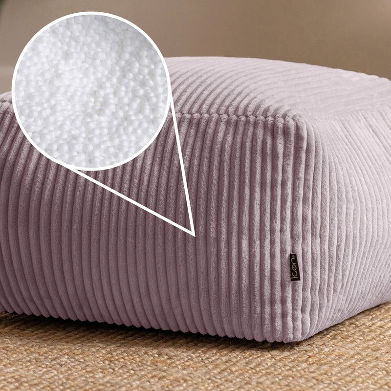 Amara Cord Square Footstool - Lavender